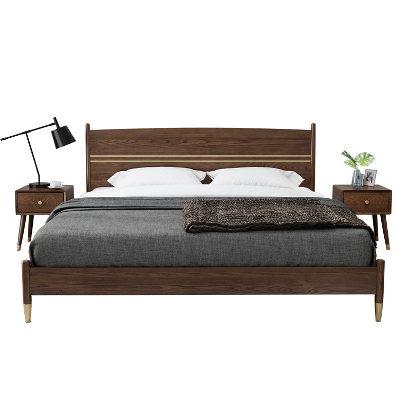 Modern Design Solid Wood Sleeping wooden Frame Platform Bed Bedroomhome furniture set