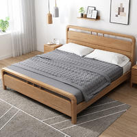 Hot Sale Luxury Modern Set Chinese Latest Frame Simple Design King Size Furniture Wooden Bed