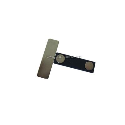 Custom logo magnetic name badge neodymium magnet with metal plate, magnetic metal plate