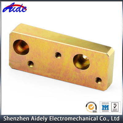 Precision CNC machined small parts yellow surface treatment office automation