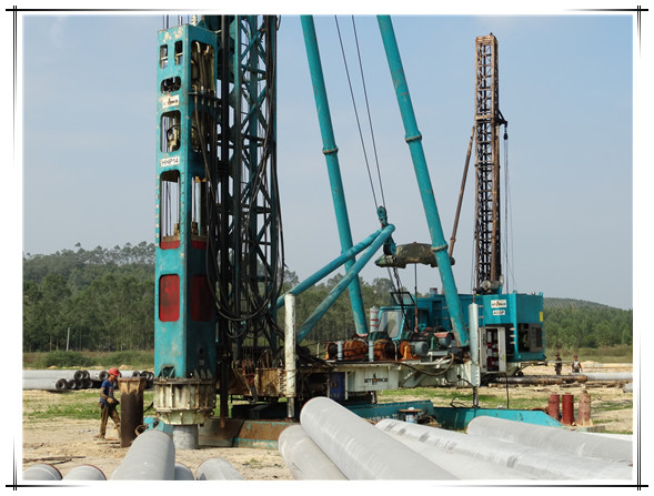 HHP12 hydraulic hammer piling φ600mm precast piles with walking type ...